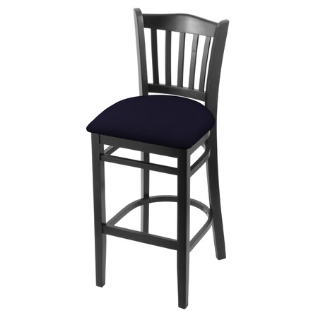 Holland Bar Stool Co 30" Bar Stool, Black Finish, Canter Twilight Seat 312030Blk002